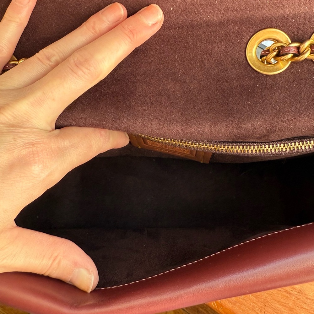 NWT Coach Madison Shoulder Bag with Chain Strap in Wine Leather - Picture 11 of 11